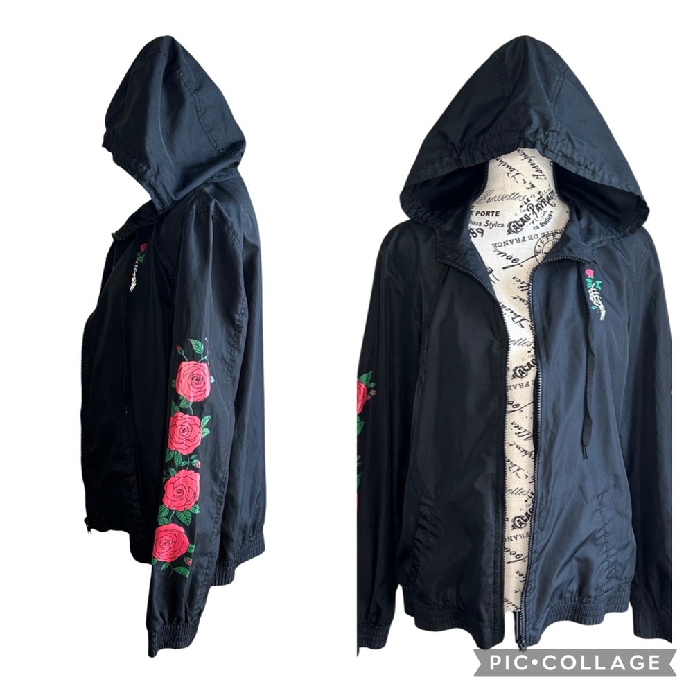 Empyre Rose Zip- Up Windbreaker Sz L